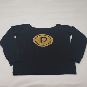 Pure Barre gold foil sweatshirt